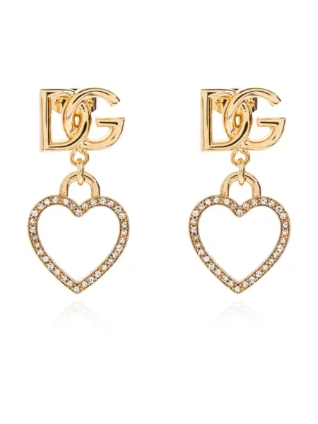 Kolczyki Dolce And Gabbana z logo żółte