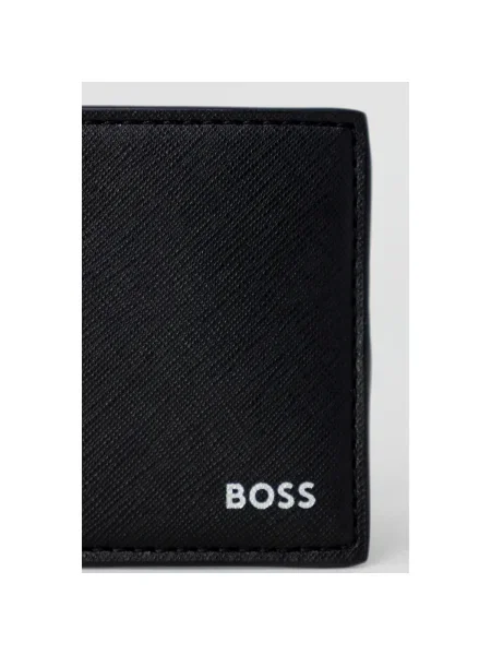 BOSS BLACK De piele portofel negru