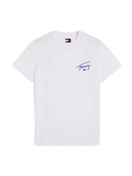 Tommy Jeans Tricou albastru / roșu cireș alb