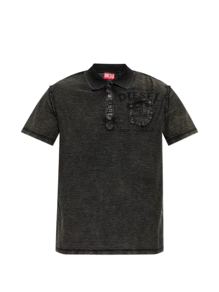 Tricou polo Diesel cu imagine negru