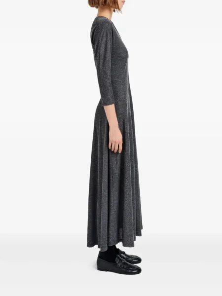 Rochie midi Proenza Schouler White Label cu decolteu în V până la genunchi de costum alb