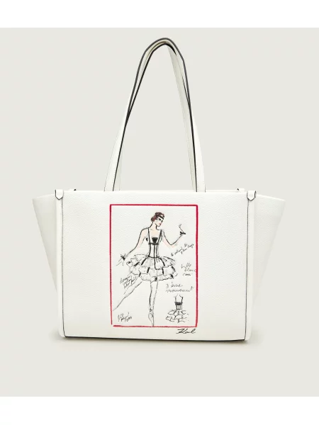 Karl Lagerfeld Geantă shopper K/Ballet alb