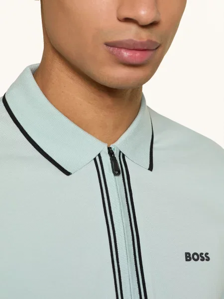 Boss Jerseyové Polo Tričko Philix světle zelená černá