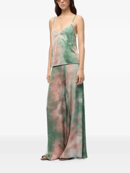 Top Pinko din satin cu gradient verde