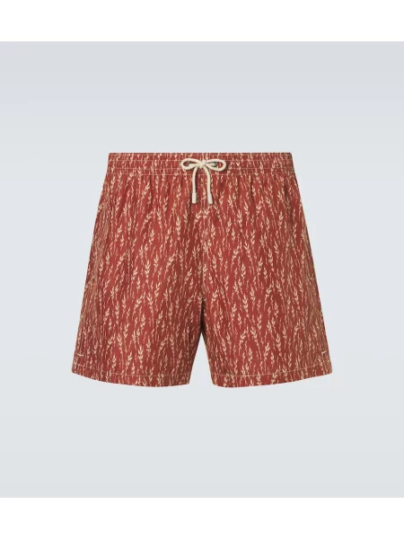 Plavalne hlačke Canali s potiskom rjava