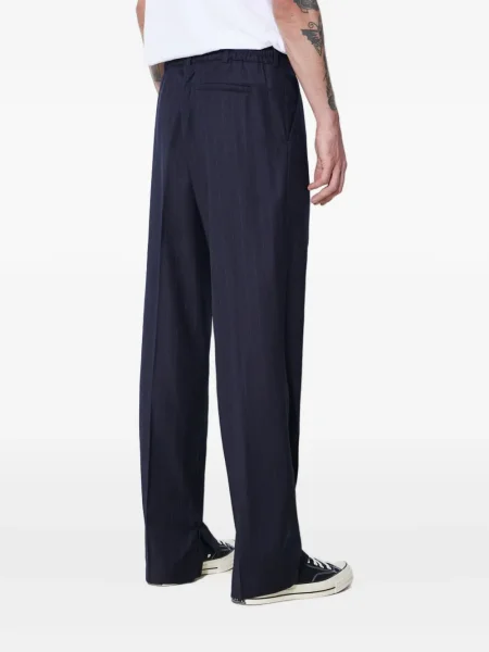 Pantaloni 424 cu dungi plisate albastru