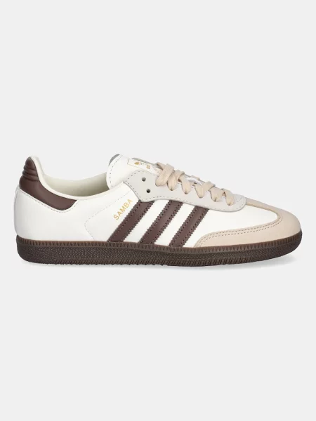 Шкіряні кросівки adidas Originals Samba OG бежевий