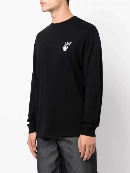 Cămașă Off-white cu imagine lungă alb