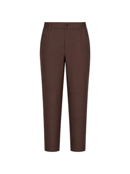 Pantaloni Comme Des Garçons Homme Deux cu model herringbone maro