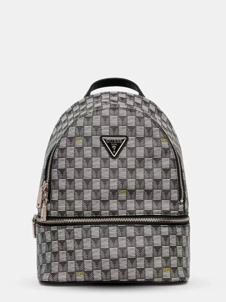 Раница Guess FOLLIE дамска малък с десен черно