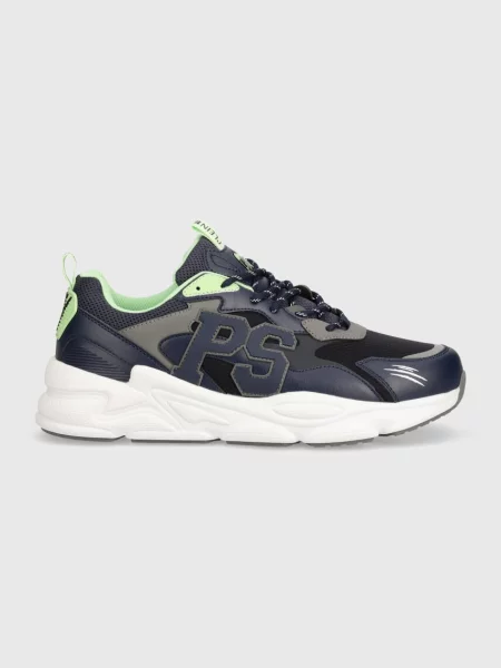Sneakersy Plein Sport skórzane niebieskie