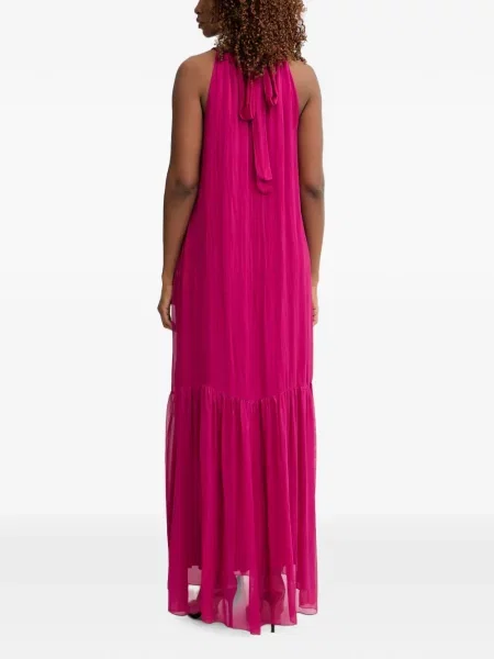 Rochie maxi Haveone cu gât halter roz