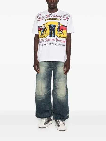 Tricou Junya Watanabe Man cu imagine alb