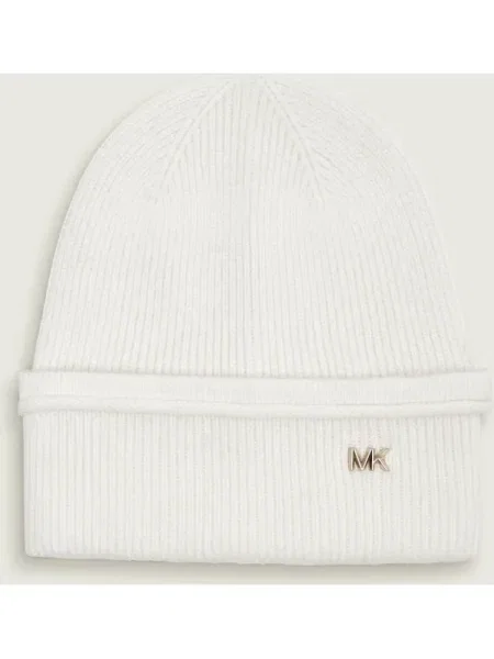 Michael Kors Căciulă cu adaos de lână alb