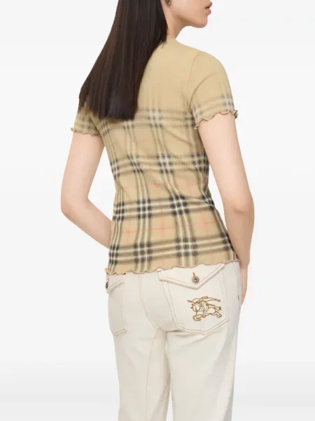 Καρό μπλούζα Burberry με βολάν