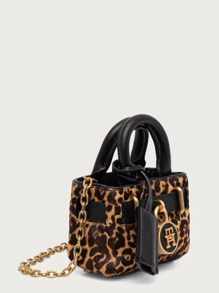 Tommy Hilfiger crossbody torbica usnjena rjava