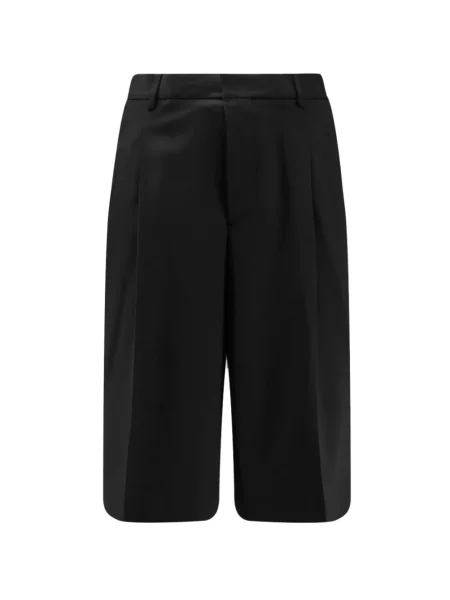 Pantaloni scurți Ami Paris plisate negru