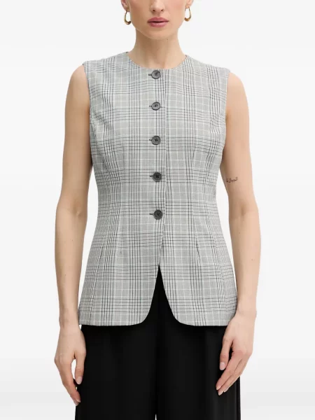 Top Guess în carouri gri