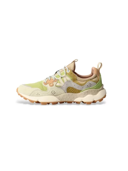 Sneakersy Flower Mountain skórzane w kwiatki szare
