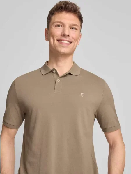 Koszulka polo z czystej bawełny krój regular fit Marc O'polo beżowe