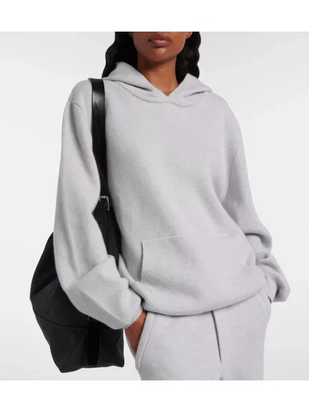 Kašmírová mikina s kapucňou God's True Cashmere sivá