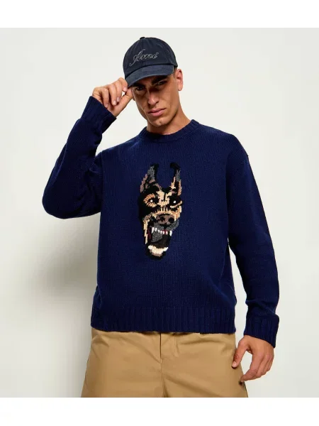 Zadig&Voltaire Gyapjú kötött pulóver Swonny We Doberman kék