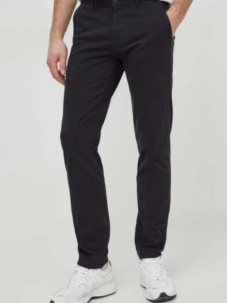 BOSS Orange pantaloni chinos pentru bărbați din cu Chino_slim negru