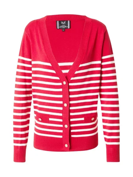 ITALIA Kardigan Fulvia červená bílá