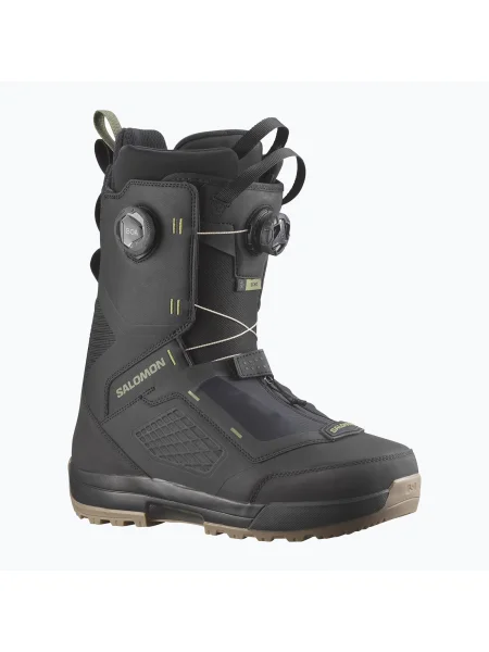 Férfi snowboard cipő Salomon Echo Dual Boa black/black/deep lichen green. Méret: cm fekete