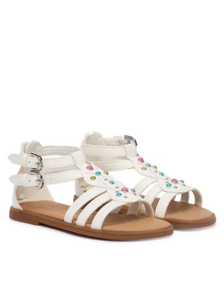 Szandál Geox Jr Sandal Karly S fehér