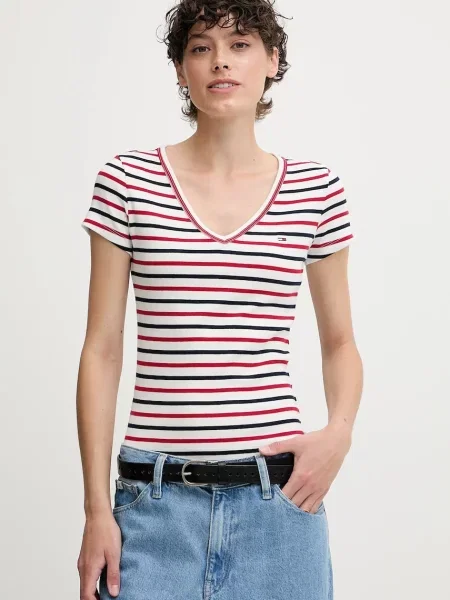 Tommy Jeans tričko s bílé