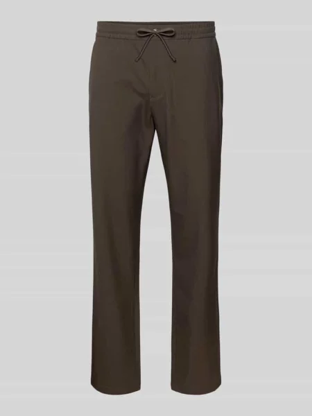 Spodnie materiałowe o kroju regular fit z dodatkiem model ‘Robert’ Selected Homme