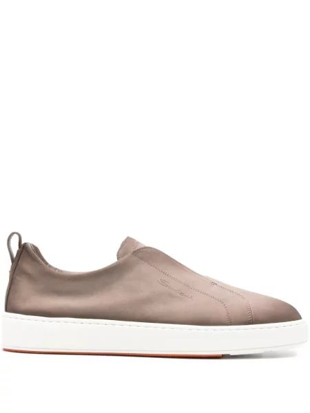 Sneakerși Santoni slip-on maro