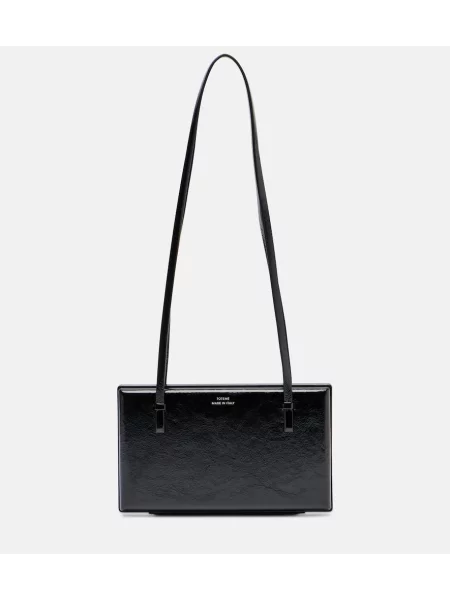 Geanta de piele Toteme din piele negru