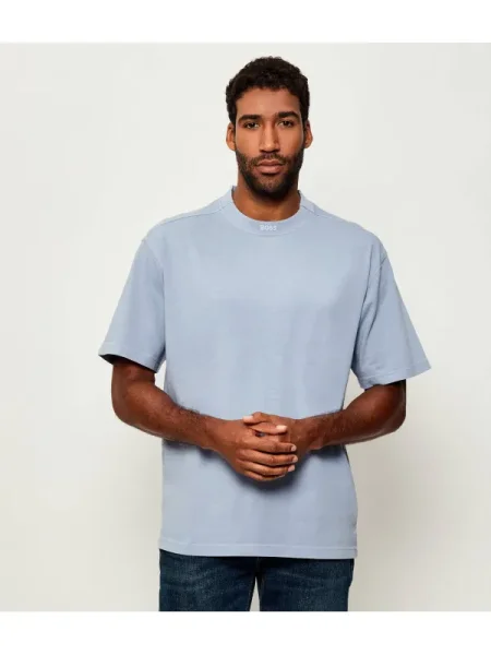 BOSS ORANGE Tricou Te_Dye | Oversize fit albastru