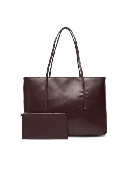 Calvin Klein tote torba za žene od imitacije kože smeđa
