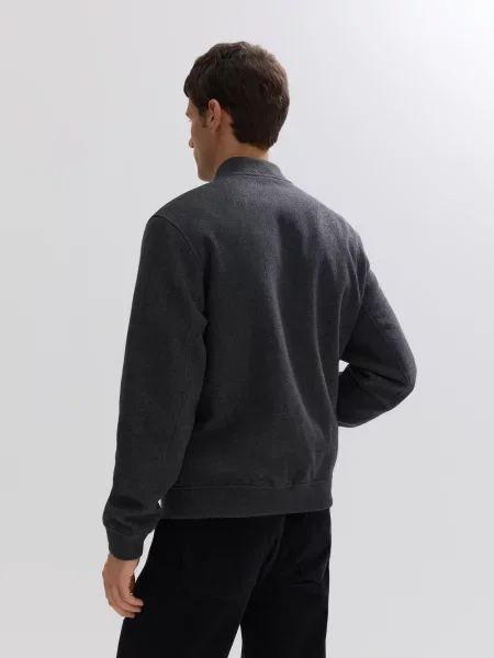 Шерстяной бомбер Reserved серый