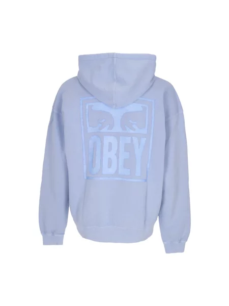 Bluza z kapturem Obey z kapturem niebieska