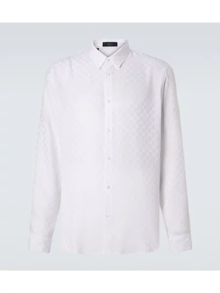 Hedvábná košile Gucci bílá
