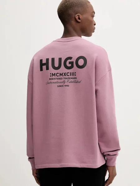 Суитчър Hugo Blue с принт черно