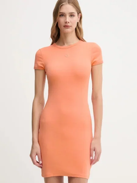 Calvin Klein Jeans Obleka oranžna