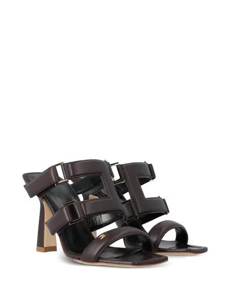 Sandale Elisabetta Franchi din piele maro