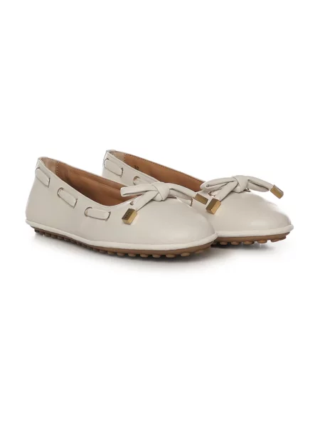 Balerinki Tod's skórzane białe