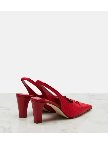 Pantofi cu toc Manolo Blahnik slingback roșu