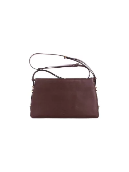 Pinko crossbody kabelka dámska kožená hnedá
