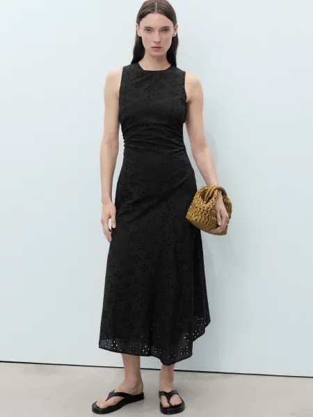 Сукня міді MANGO чорний