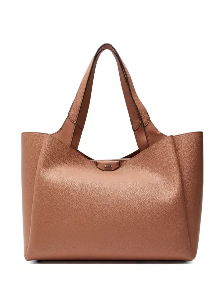 Geantă Dkny cu autograf maro