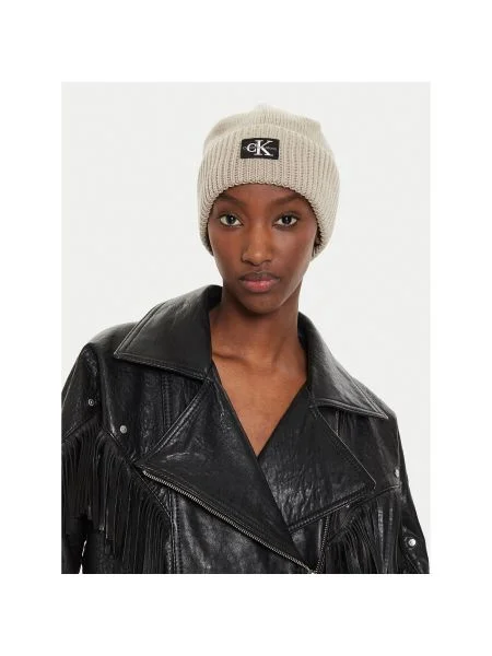 Sapka Calvin Klein Mono Logo Patch bézs