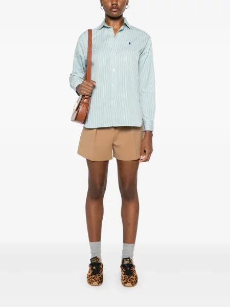 Ριγέ polo Polo Ralph Lauren με κέντημα μπλε