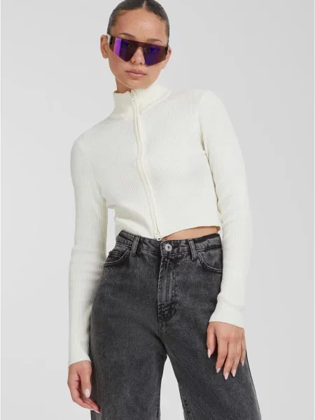 Urban Classics Geacă tricotată crem gri